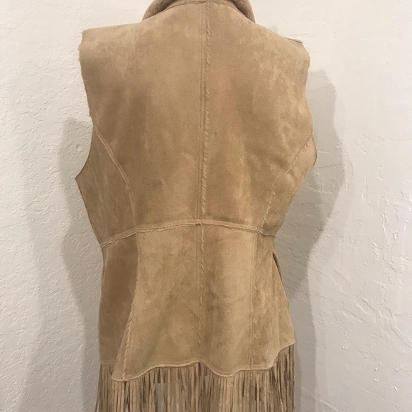 BISHOP + YOUNG tan fringed vest - Picture 4 of 8